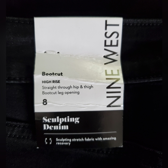 Nine West Black Jeans Women's Sz 8 - Picture 7 of 10